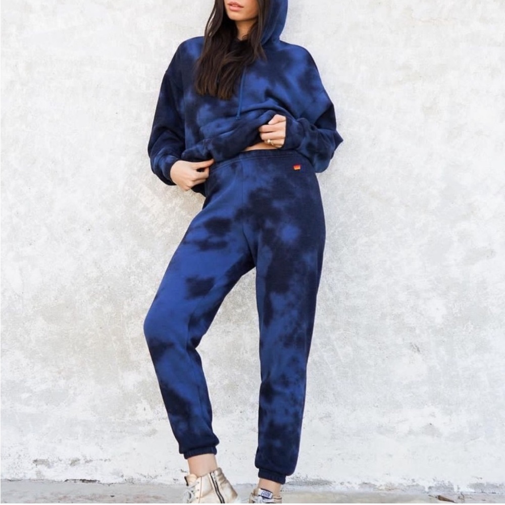 Aviator Nation Blue+Black Tie Dye Hoodie